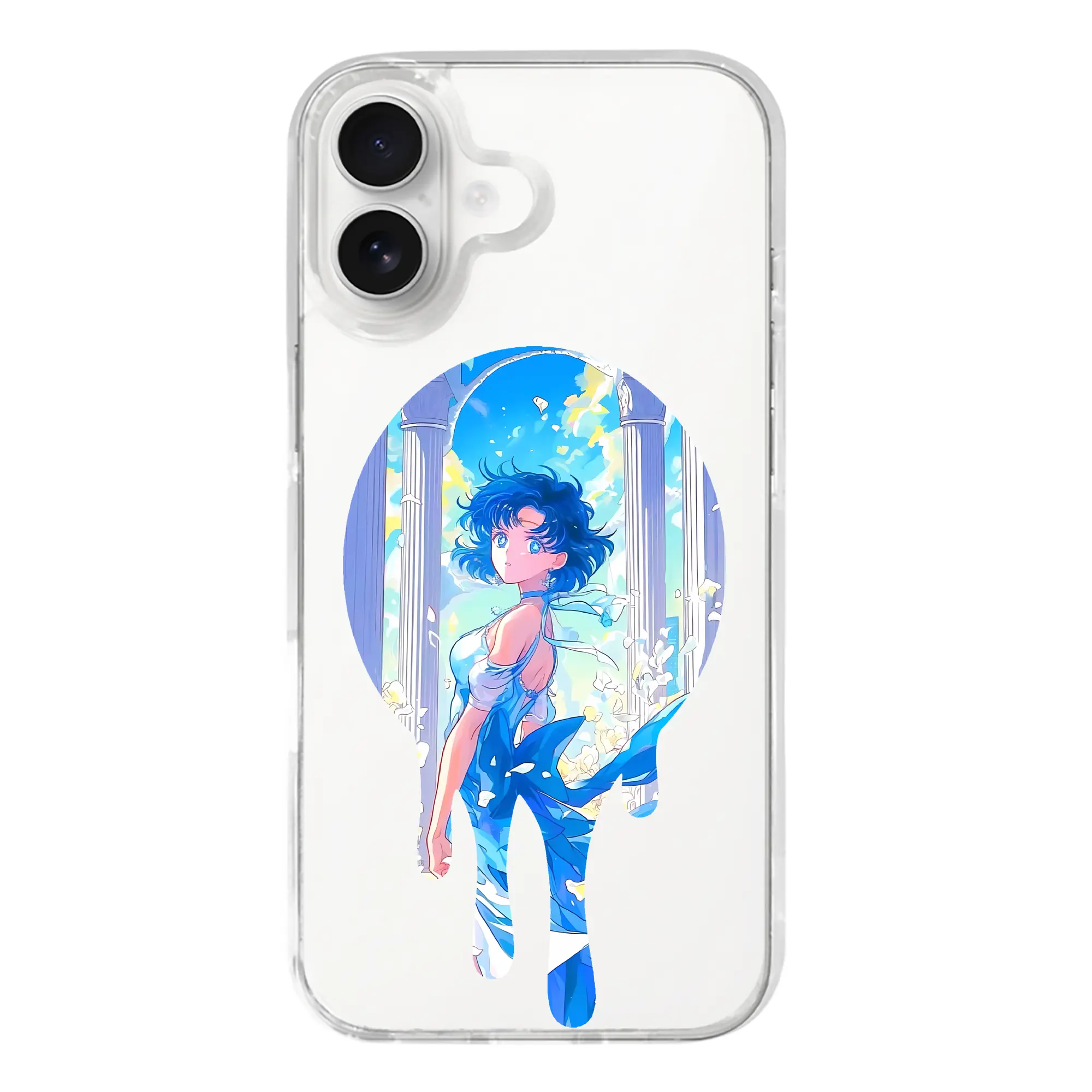 美少女戦士セーラームーン グッズ 水野 亜美 - iPhone 17シリーズ 透明スマホケース – 薄型・耐衝撃・精密フィット保護カバー